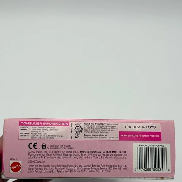 Barbie NSYNC Fan Doll y2k vintage Barbie, with CD. Bucket hat. Collectors cards - Picture 6 of 13